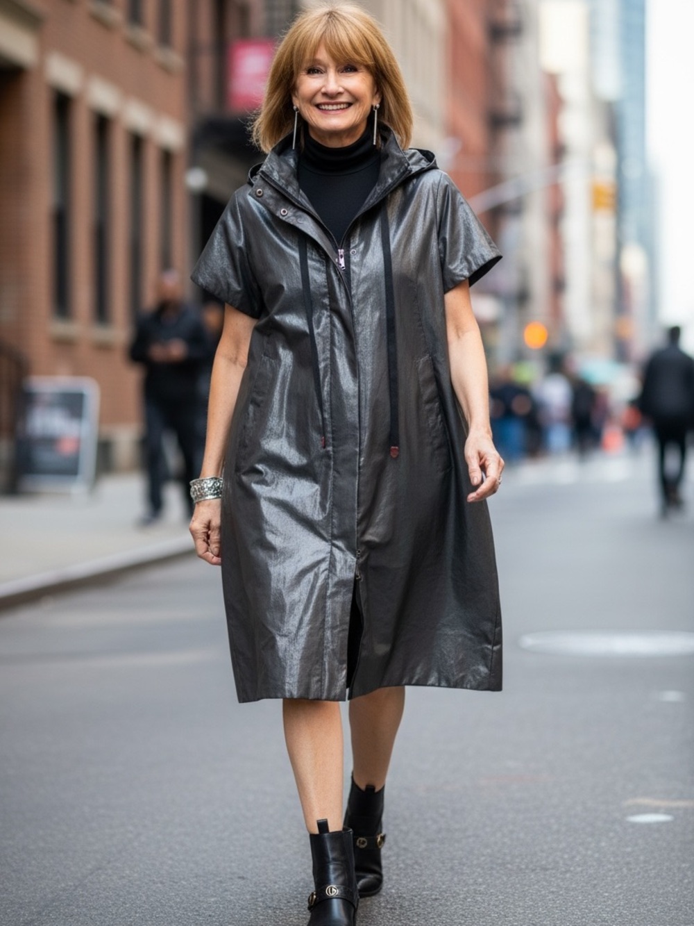 Marni Metallic short sleeve trench raincoat cotton It 40